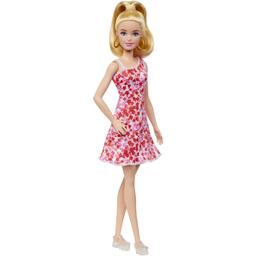 Кукла Barbie Модница в сарафане в цветочный принт, 30 см (HJT02)