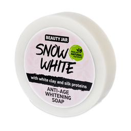 Отбеливающее мыло Beauty Jar Snow White Anti-age, с белой глиной и протеинами шелка, 80 г