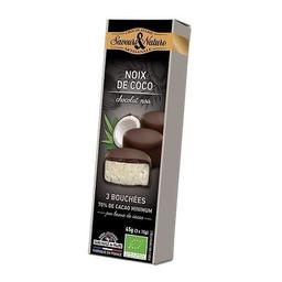 Конфеты Saveurs&Nature кокосовые Буше в черном шоколаде, 45 г