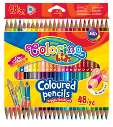Олівці кольорові Colorino, двосторонні, 48 кольорів, 24 шт. (51705PTR)