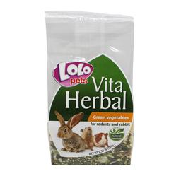 Ласощі для гризунів та кроликів Lolopets Vita Herbal Зелені овочі, 150 г (LO-74120)