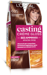 Краска-уход для волос без аммиака L'Oreal Paris Casting Creme Gloss, тон 635 (Шоколадное пралине), 120 мл (A8493076)