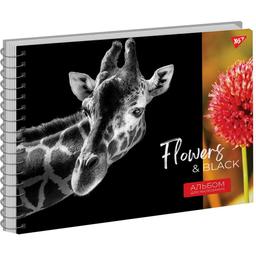 Альбом для рисования Yes Flowers&Black Жираф, А4, 20 листов (130550)