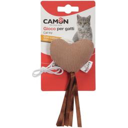 Іграшка для котів Camon Серце, з дзвіночком та резинкою, 5-7 см, в асортименті