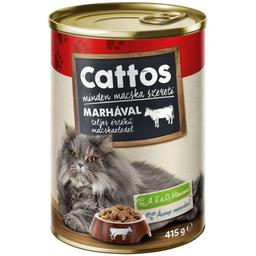 Влажный корм для кошек Cattos Говядина, 415 г
