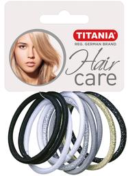 Набір різнокольорових резинок для волосся Titania, 9 шт, 4,5 см (7819)