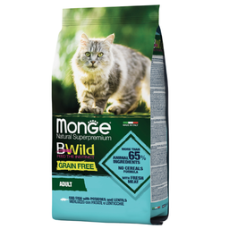 Сухий корм для котів Monge Cat Bwild Gr.Free, тріска, 1,5 кг