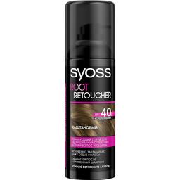 Тонуючий спрей для волосся Syoss Root Retoucher для маскування коренів та сивини, каштановий, 120 мл