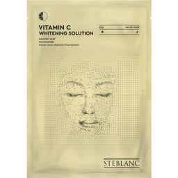 Тканинна маска-сироватка для обличчя Steblanc Vitamin C Whitening Solution освітлююча з вітаміном С, 25 г