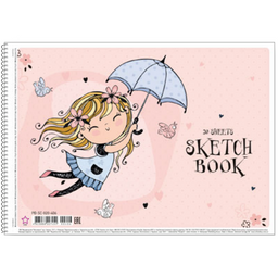 Альбом для малювання Star Принцеса з парасолькою, бежевий, 20 аркушів (PB-SC-020-406)