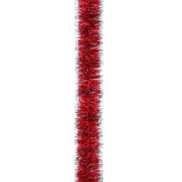 Мішура Novogod'ko 5 см 2 м червона зі срібними кінчиками (980385)