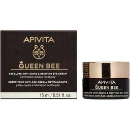 Крем Apivita Queen Bee для комплексного антивозрастного и восстанавливающего действия кожи вокруг глаз, 15 мл