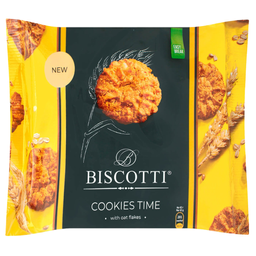 Печиво Biscotti Cookies time з вівсяними пластівцями 170 г (800305)