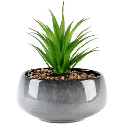 Горшок с искусственным растением МВМ My Home, 19 см, серый (DH-FLOWERS-19 GREEN/GRAY)