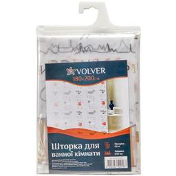 Шторка для ванной Volver Pastel с узором 200х180 см прозрачная (51403)
