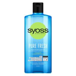 Мицеллярный шампунь Syoss Pure Fresh, для нормальных и тонких волос, 440 мл