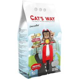 Бентонитовый наполнитель для кошачьего туалета Cat's Way, натуральный, белые гранулы, 5 л