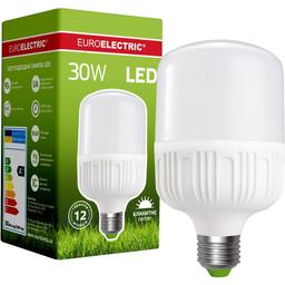 Светодиодная лампа Euroelectric LED Сверхмощная Plastic, 30W, E27, 6500K (40) (LED-HP-30276(P))