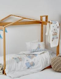 Комплект постельного белья для младенцев Karaca Home Funny Bears 2017-1, ранфорс, разноцвет (8680214116296)