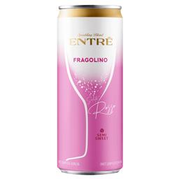 Напиток винный Entre Fragolino Salute Rosso, красный, полусладкий, 6-6,9%, 0,33 л