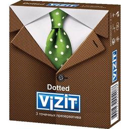 Презервативи латексні Vizit Dotted, з пухирчиками 3 шт.