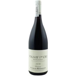 Вино Nicolas Rossignol Volnay Premier Cru Ronceret 2018 AOC, 13,5%, 0,75 л (870697)
