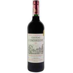 Вино Chateau L'Ombriere Bordeaux Superieur 2017, красное, сухое, 0,75 л