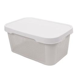 Корзина для хранения Qutu Q-Basket White, 22 л, 39х29х23,5 см, белый (Q-BASKET д/хранения с/к WHITE 22л.)