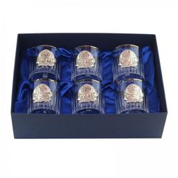Набор хрустальных стаканов с платиной для виски Boss Crystal Директорские, 6 предметов (BCR6LPL)