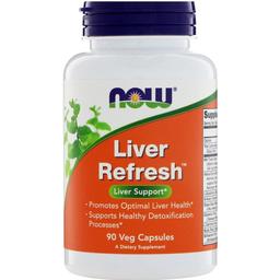 Добавка Now Liver Refresh Підтримка печінки 90 капсул