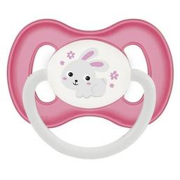 Пустушка латексна Canpol Babies Bunny&Company, кругла, 0-6 міс., рожевий (23/277_pin)