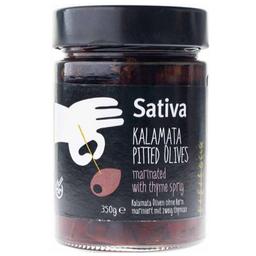 Оливки Sativa Каламата без кісточок мариновані з чебрецем 350 г