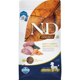 Сухий корм для собак малых пород с коричневой шерстью Farmina N&D Brown беззерновой с ягненкомм, спирулиной и морковью 2 кг