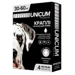 Краплі Unicum Complex Рremium від гельмінтів, бліх та кліщів для собак, 30-60 кг (UN-090)
