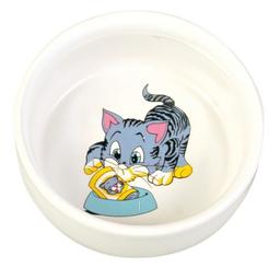 Миска для котов Trixie керамическая, 0,3 л / 11 см, белый (4009)