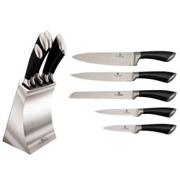 Набір ножів Berlinger Haus Stainless steel, 6 предметів, сріблястий з чорним (BH 2139)