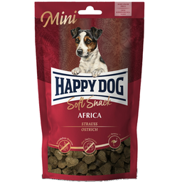 Ласощі для собак дрібних порід Happy Dog SoftSnack Mini Africa, м'які закуски зі страусом та картоплею, 100 г (60691)