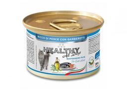 Влажный корм для котов Healthy All Days, с рибою та креветками, 200 г