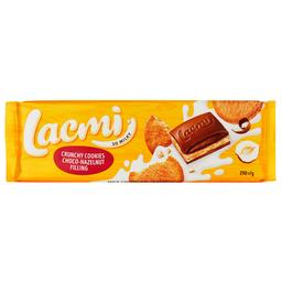 Шоколад молочний Roshen Lacmi, з шоколадно-горіховою начинкою та печивом, 290 г (822447)