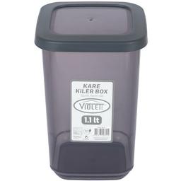 Контейнер для сыпучих продуктов Violet House, 1,1 л, черный (0310 Transparent Black)
