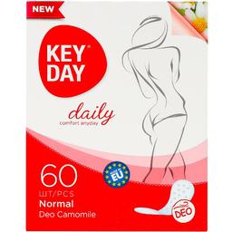 Щоденні гігієнічні прокладки Key Day Daily Normal Deo Ромашка 60 шт.