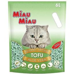 Наполнитель для кошачьего туалета Miau-Miau, тофу, с ароматом алое вера, 6 л