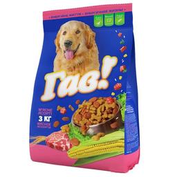 Сухий корм для дорослих собак Гав, м'ясне асорті, 3 кг (B1160102)