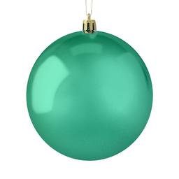 Рождественский шар 10 см зеленый 4 шт. (681-053)