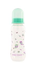 Бутылочка для кормления Baby Team, с талией и силиконовой соской, 250 мл, мятный (1121_мятный)