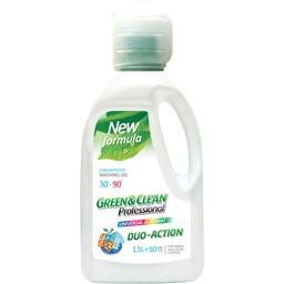 Гель для стирки Green & Clean Professional Duo-Action универсальный, концентрированный, 1.5 л