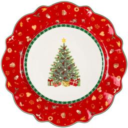 Тарілка підставна Lefard Christmas delight, 28 см, червона (985-142)