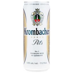 Пиво Krombacher Pils, світле, фільтроване, з/б, 4,8%, 0,5 л