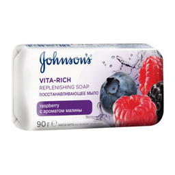 Мыло Johnson's Body Care Vita Rich Восстанавливающее, с экстрактом малины, 90 г