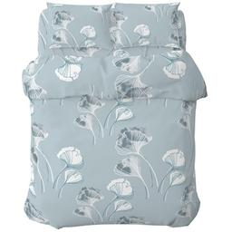 Комплект постельного белья Home Line Гинко Билоба 215х143 см серо-голубой (173832)